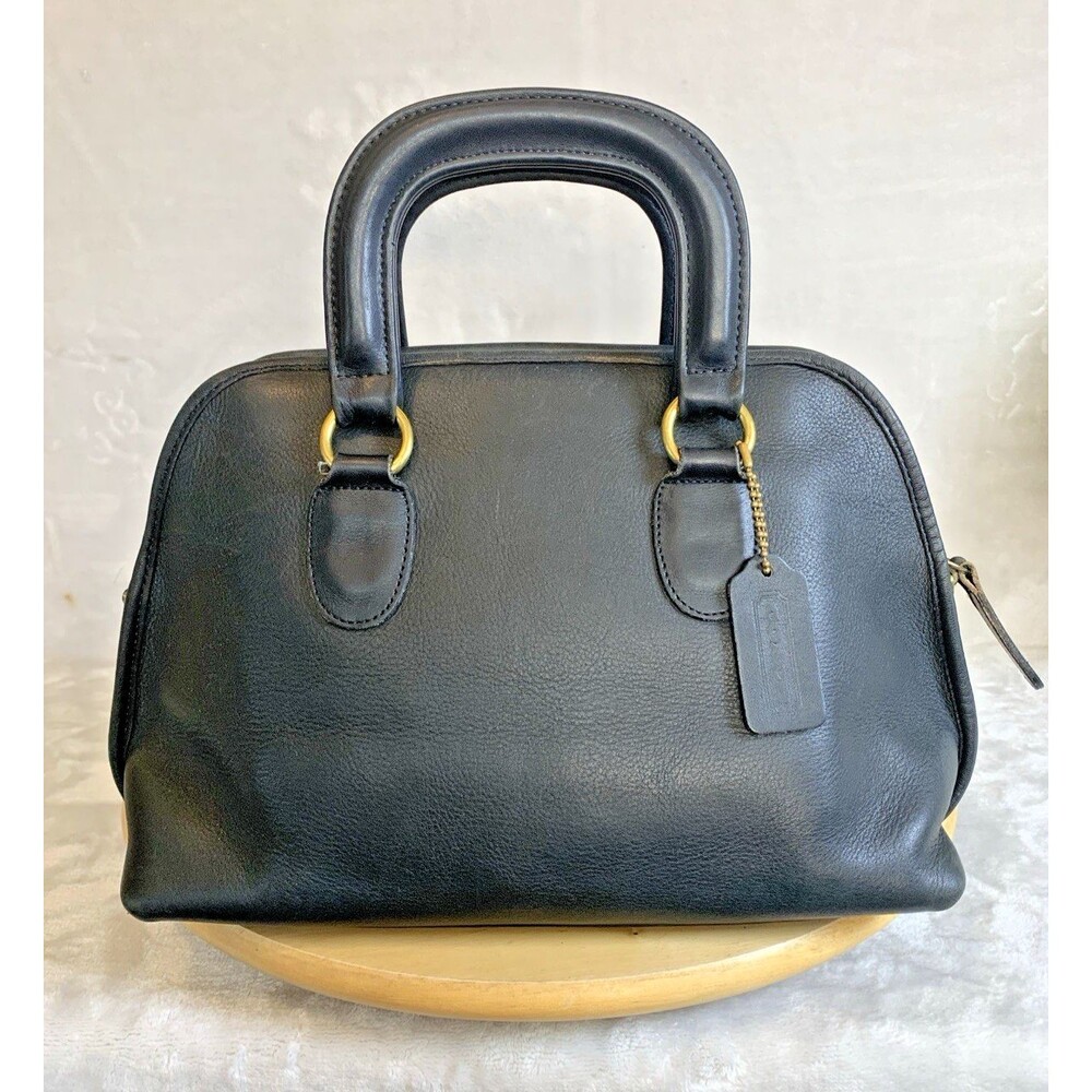 Coach Vintage Baxter Bag 9903 Black Leather Satchel Doctor Bag USA Pre 1994